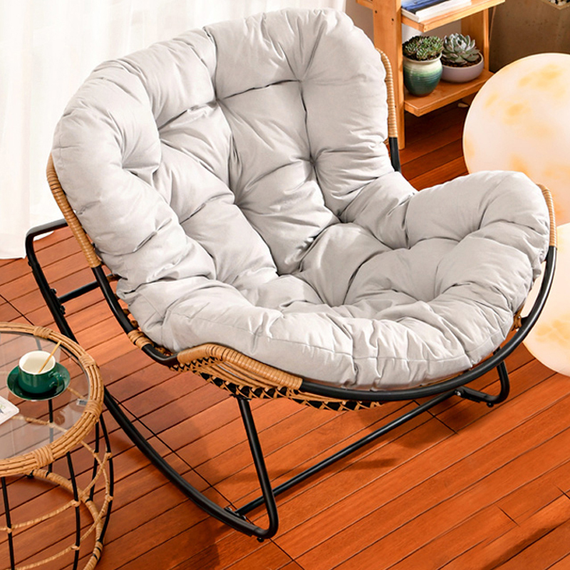 Ergonomic and Stationary Cotton Nursery Recliner with Back