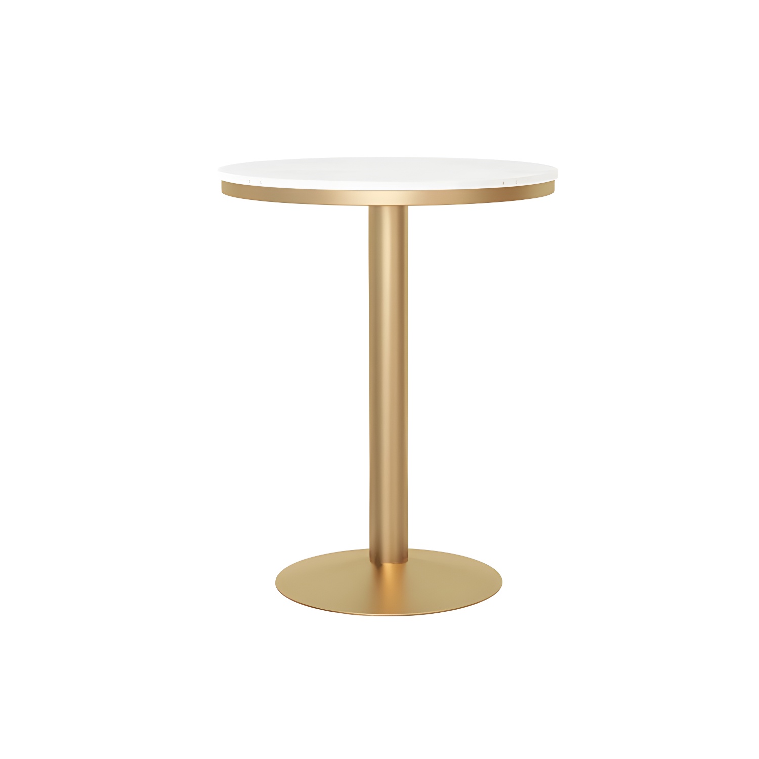 Traditional Luxury Round Dining Table Marble Top Table with Gold Metal Base - image 5