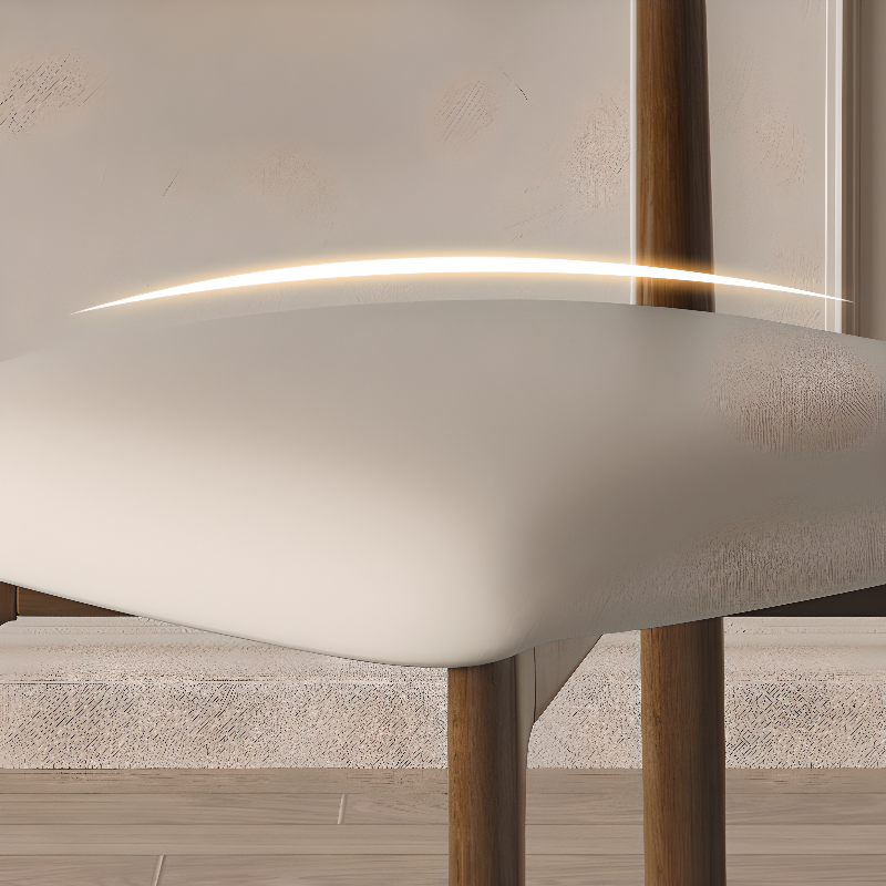 Casual Side Chair in Vinyl Leather with Wood Legs, Low Back, Framed and Balanced - image 14