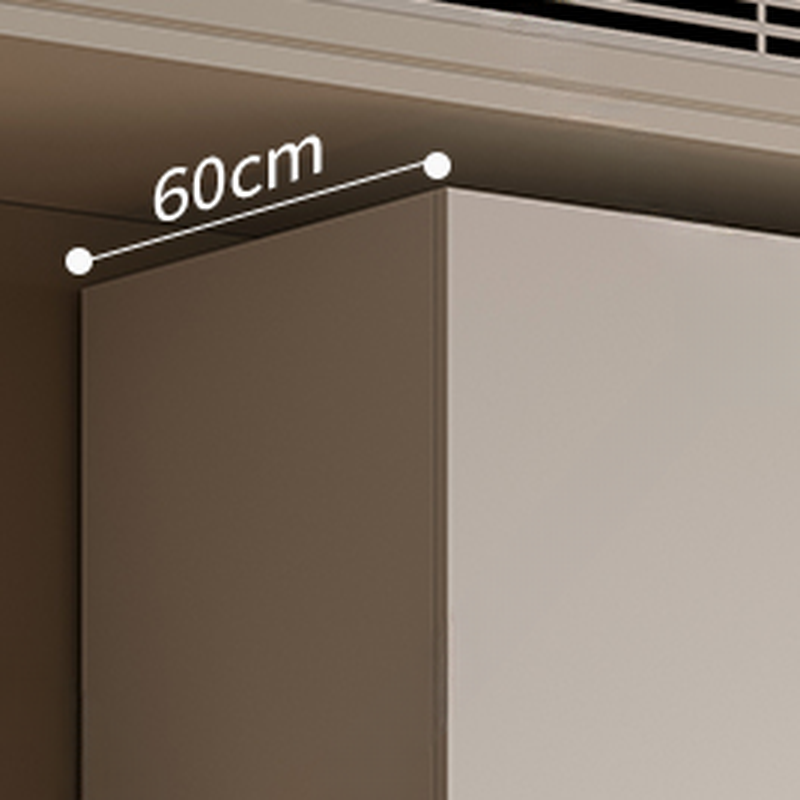 Chalk Modern Natural Wood Standalone Almirah with Soft Close Drawer, Interior Shelves, and Hanging Rod - image 4