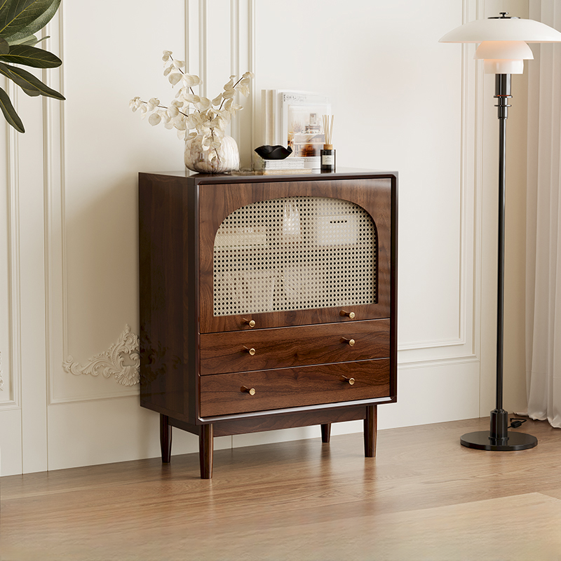 Independent Composite Wood Utility Storage Cabinet with Cabinet, Glass Door, Flexible Shelf, and Cabinet Knobs in Cocoa - image 9