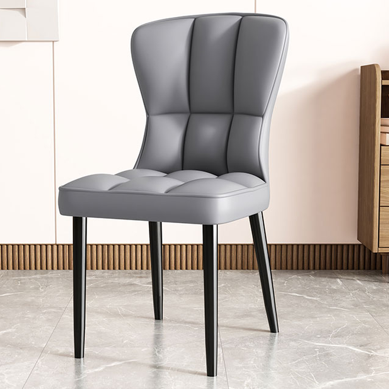 Casual/Lavish Side Chair with Wingbacked Upholstered Design and Steel Legs - image 4