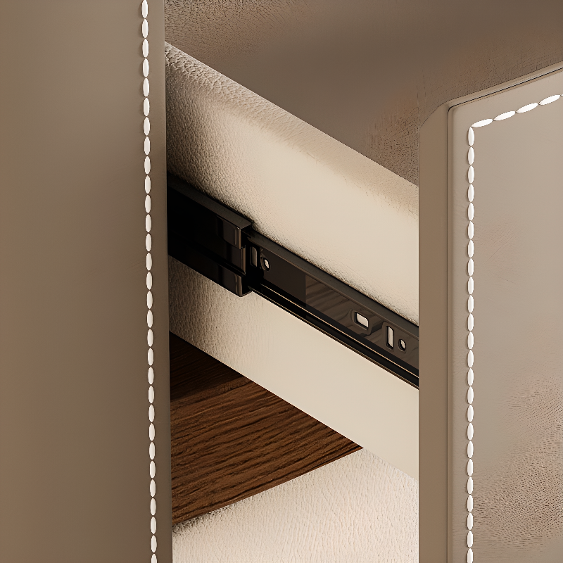 Modern Simple Style Nightstand With Drawer Storage Featuring 2 Drawers and Stone Countertop - image 15