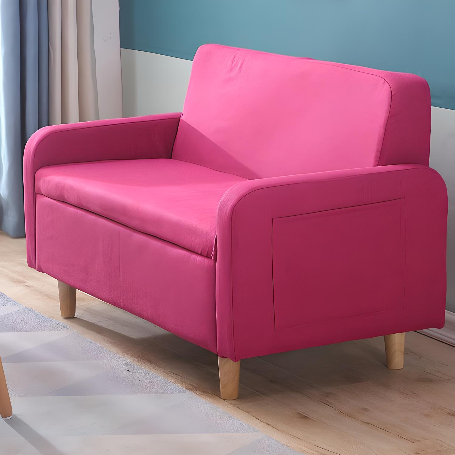 Contemporary Azure/Brown/Magenta Standard Sofa with Hidden Storage - image 4