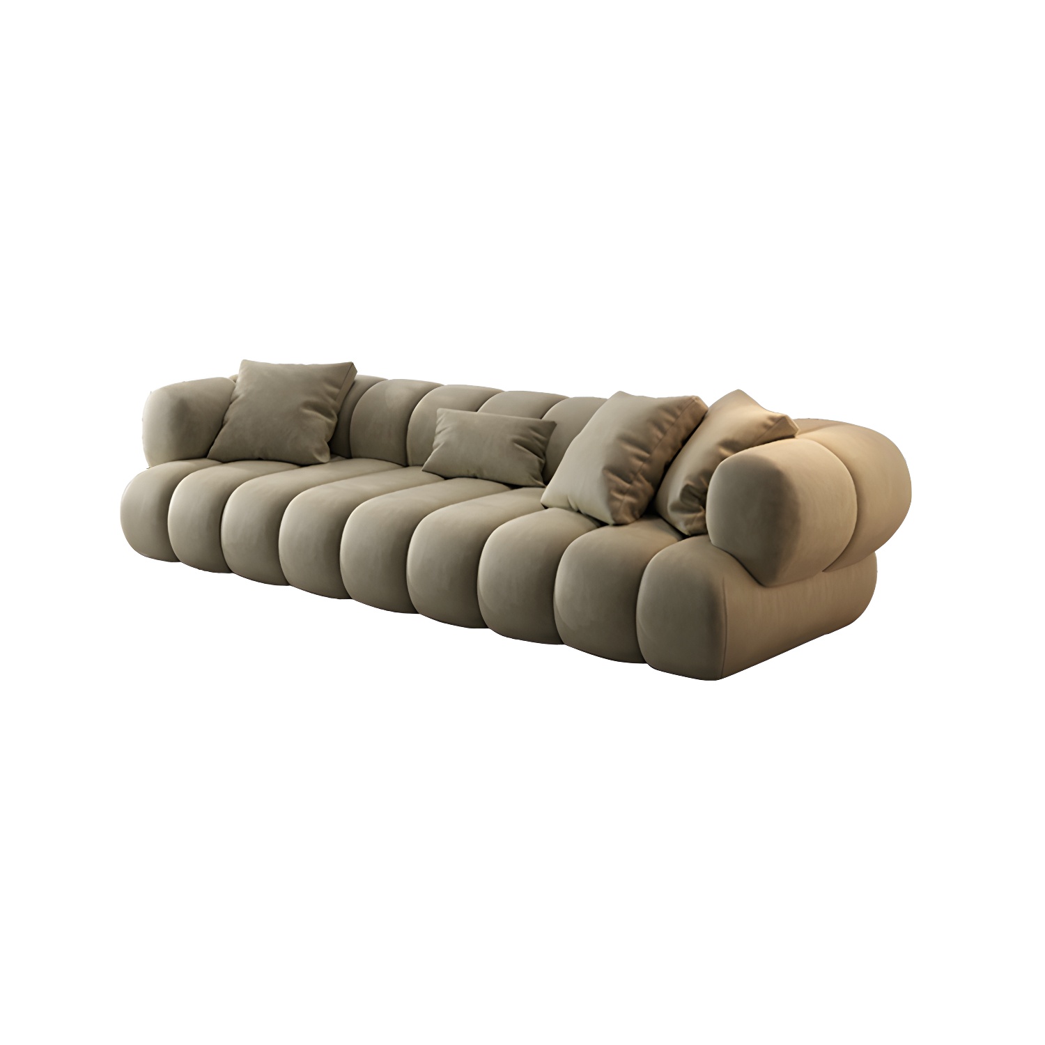 Scandinavian Green Sofa with Tuxedo Arm and Sewn Pillow Back - image 16
