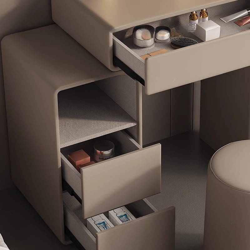 Multi-Purpose Tan Vanity Set with Lighting, Push-Pull, Adjustable Touch, and Adjustable Brightness - image 6