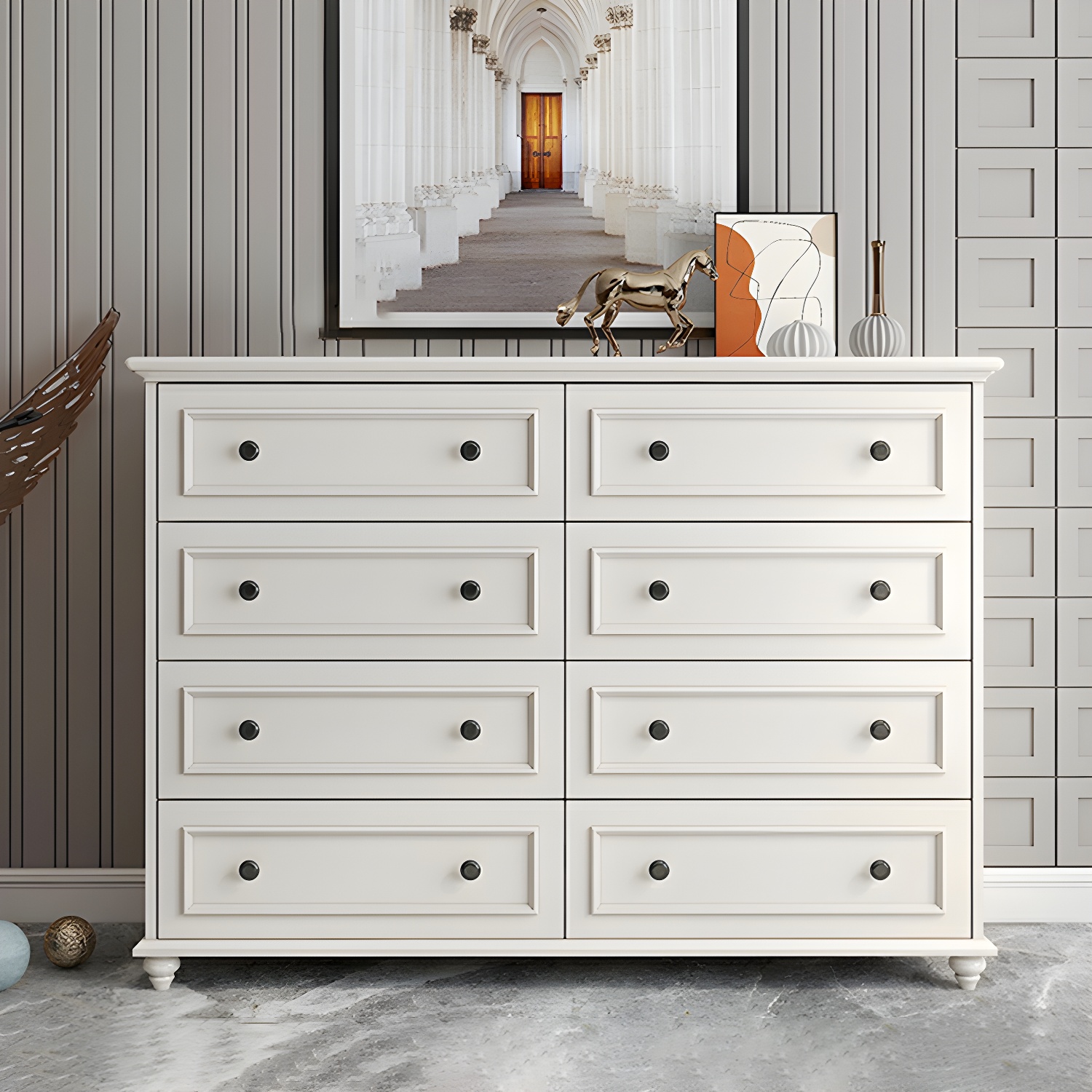 Solid Wood and Soft-Close Drawers Modern Chest with Wood Top - image 4