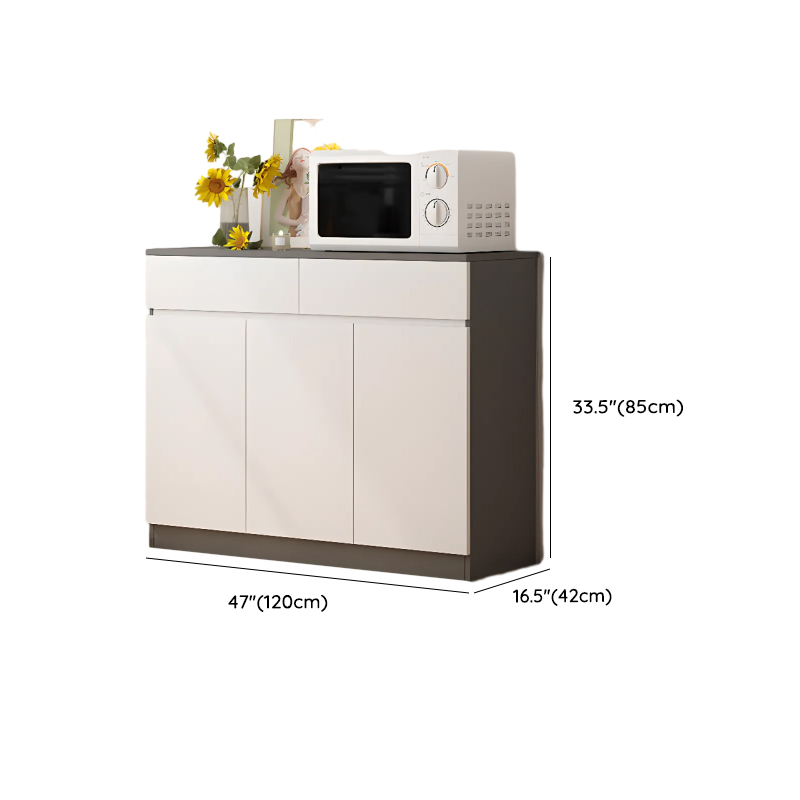 Simple Sideboard with Multiple Drawers, Closet Cabinet, Standard and Narrow Sizes, 1 or 2 Shelves, Wood Countertop, 2 to 5 Doors - image 24