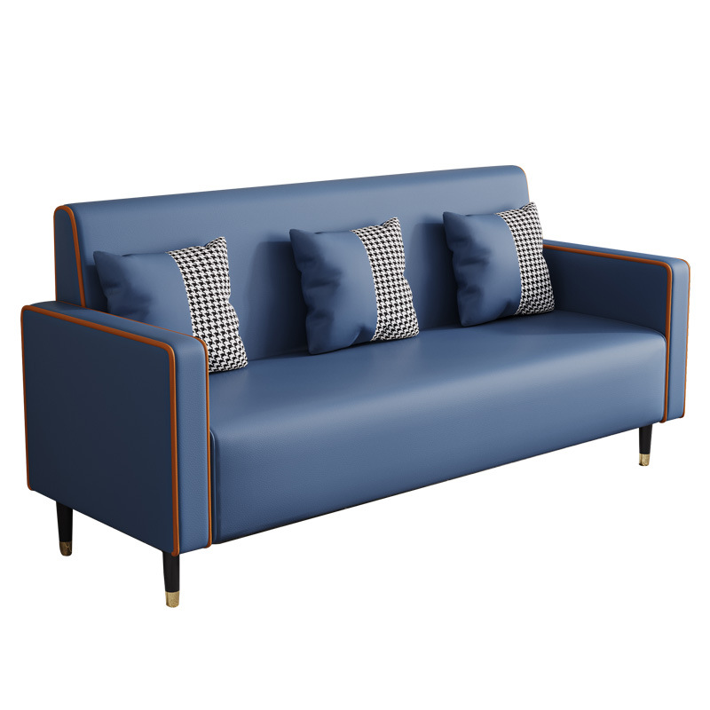 Casual Solid Color Water Resistant Sofa Couch in Grey/Cream/Citrus Color for 3 Person with Square Arm and 3 Pillows - image 11