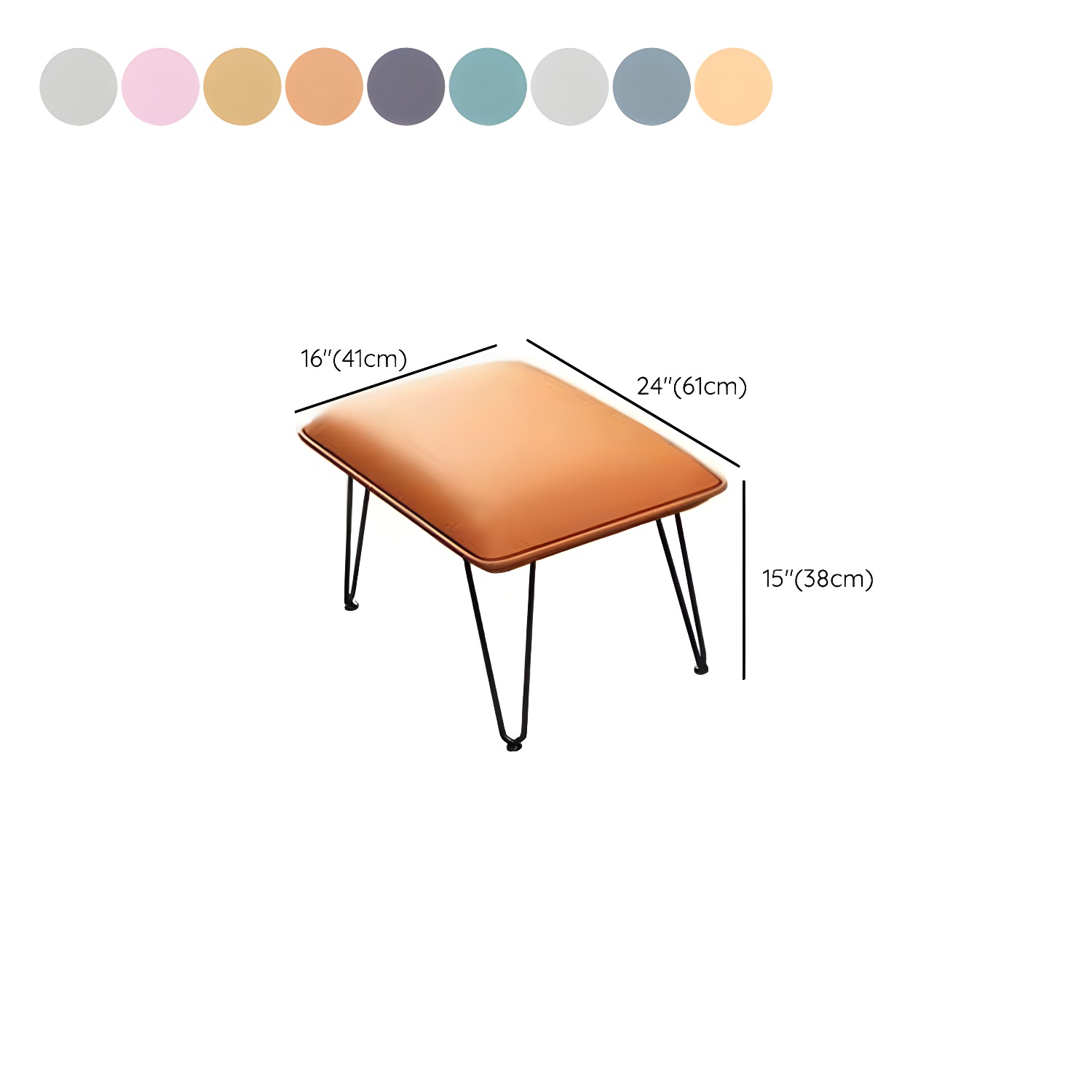Modern Glider Chair Solid Pure Color Faux Leather Rocker Chair with Ottoman - image 16