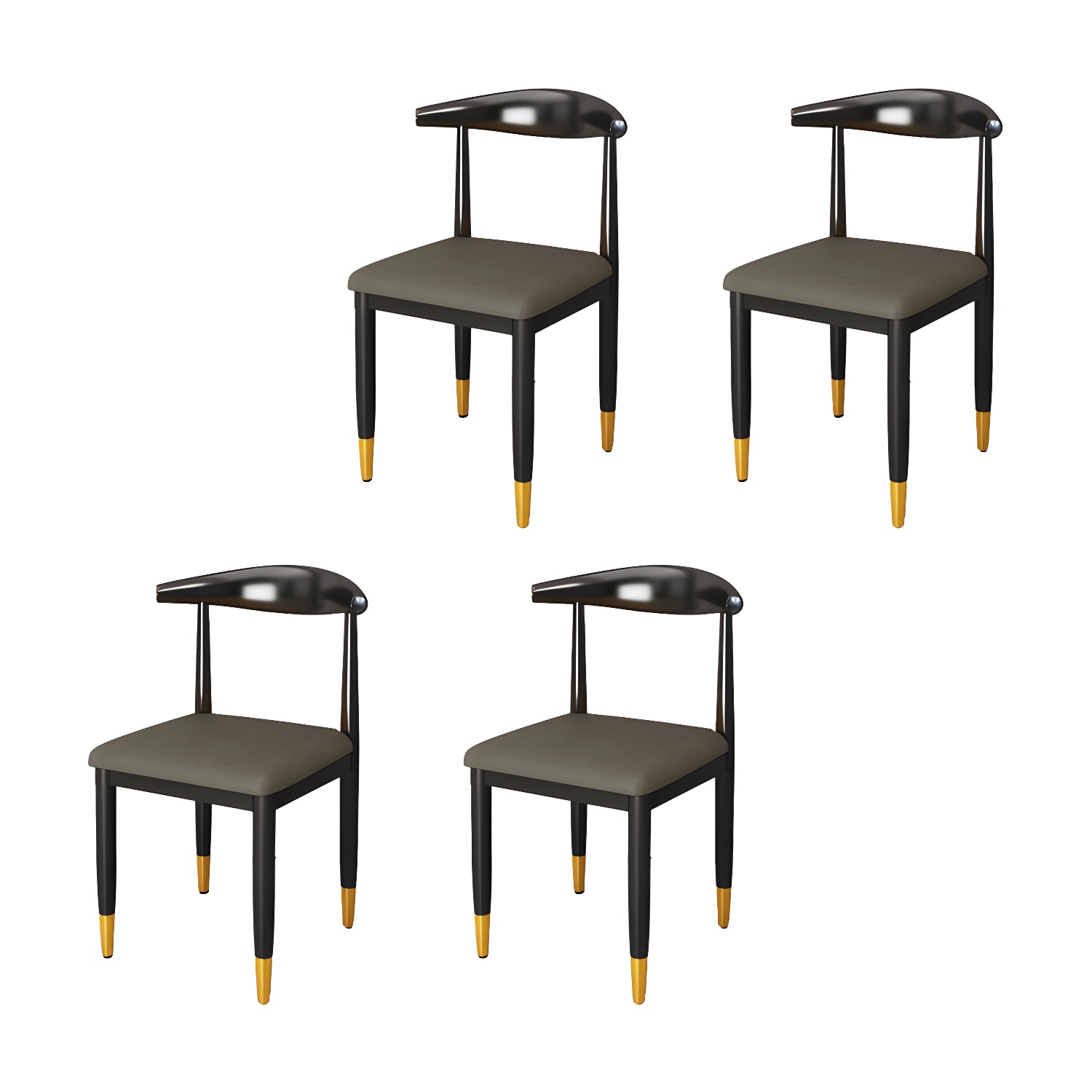Indoor Open Back Dining Chair Industrial Upholstered Armless Chair - image 6