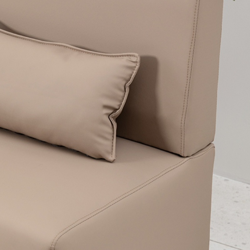 Contemporary Modern Solid Color Stain Resistant Loveseat in Gray/White/Cerulean for 2 People with 2 Pillows - image 13