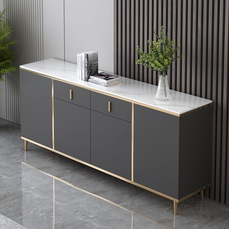 Modern Stone Buffet Sideboard with Doors and Drawers for Living Room - image 5
