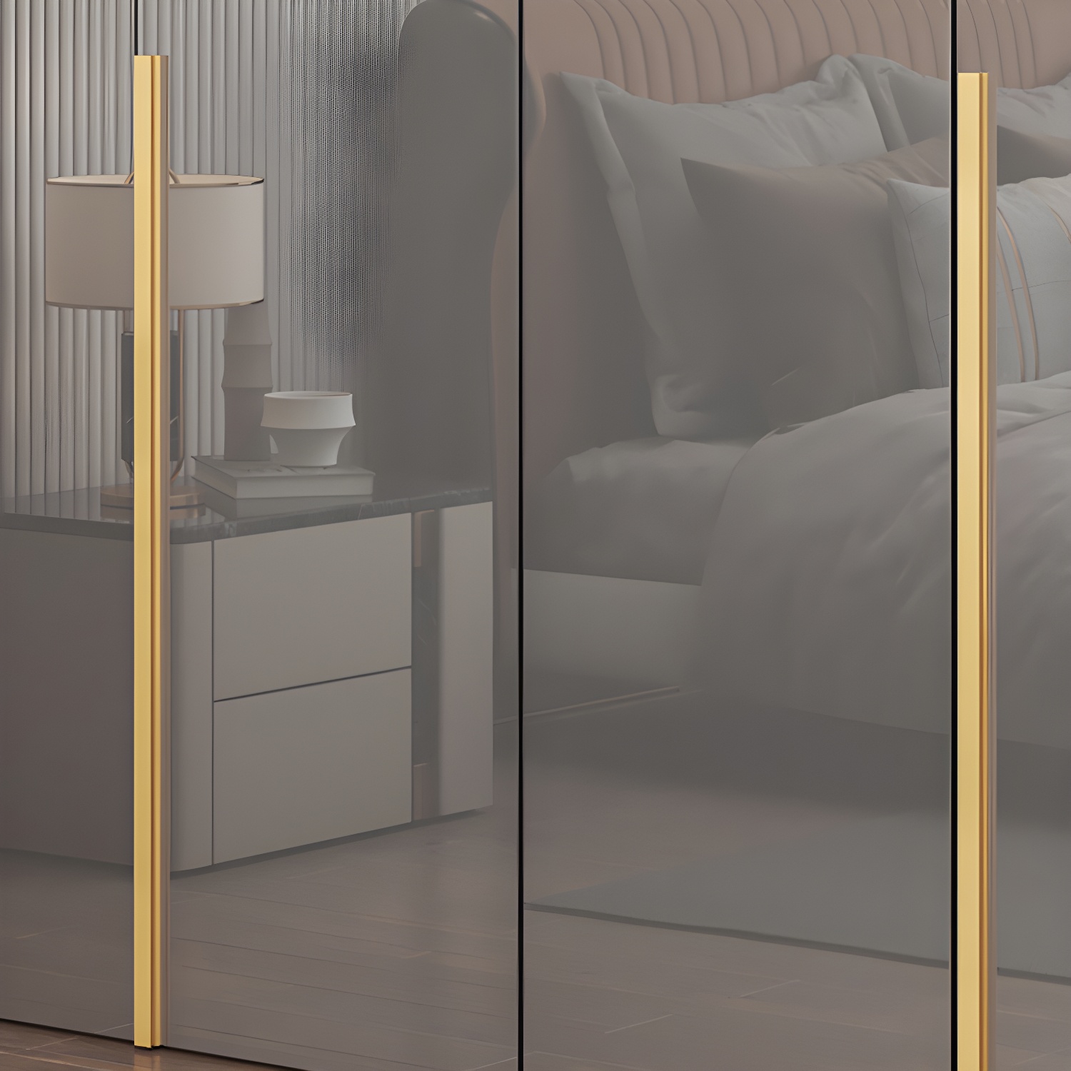 Bedroom Modern Storage Armoire Wooden Wardrobe Cabinet with Garment Rod - image 7