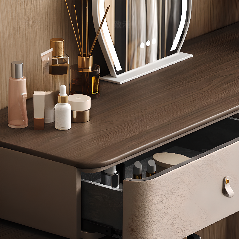 Tan Vanity Set with Scalable Telescopic and Push-Pull Features - image 5