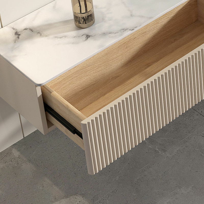 Modern Floating Stone TV Stand with 2 Drawers and 1 Cabinet - image 10