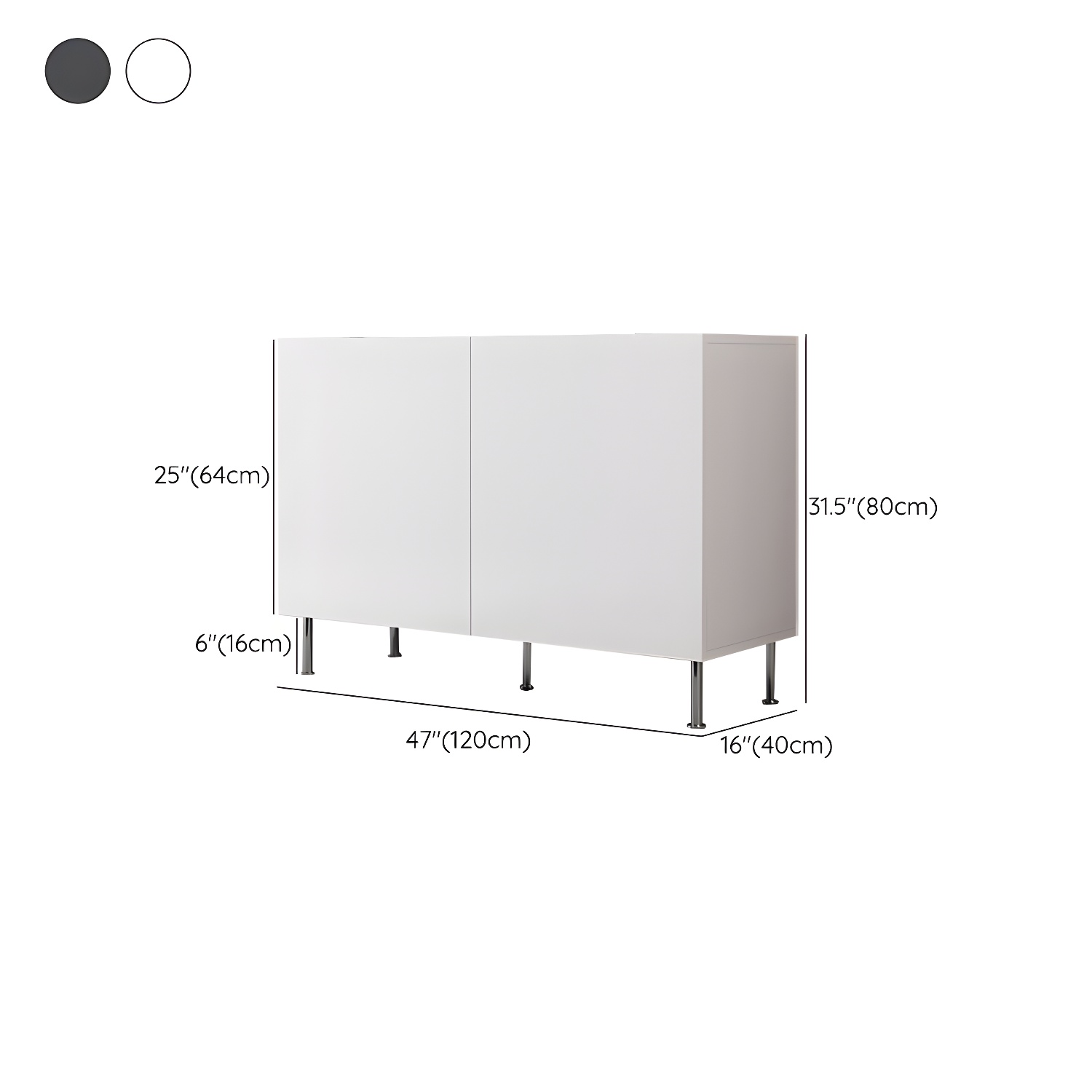 Adjustable Cabinets Sideboard Engineered Wood Sideboard for Living Room - image 14
