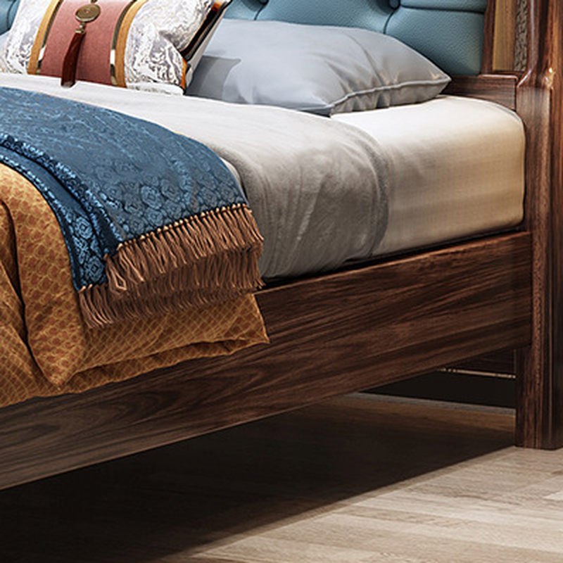 Lumber Solid Color Framed Storage Bed Frame/Pallet Bed Frame with Decorative-stitched Headboard for Living Room - image 7