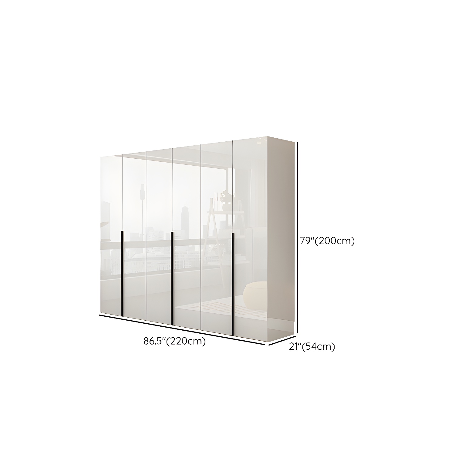 Hinged Wardrobe Armoire with Shelves White Wardrobe Closet for Home - image 16