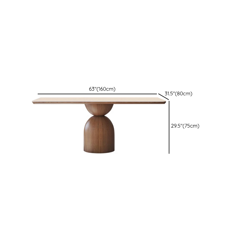 Modern Dining Table Set with Chalk Slate Tabletop, Four Legs and Upholstered Back Cushion Chair for Seats 6/for 4 - image 12