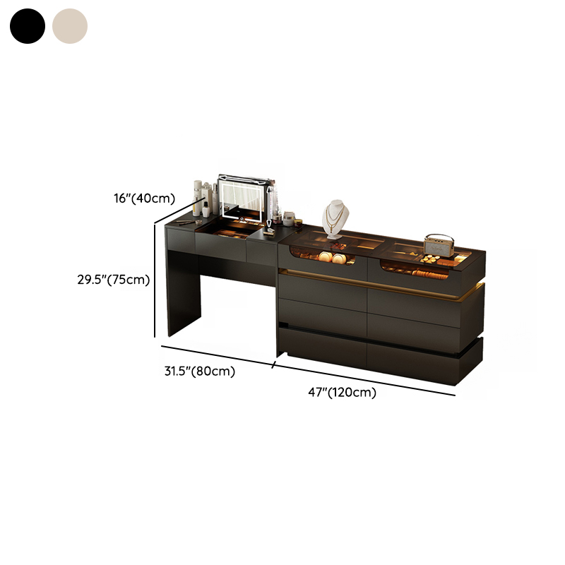 Lumber Vanity Set with Illumination Light, Scalable, Dividers, 2-in-1, Adjustable Touch and Brightness - image 13