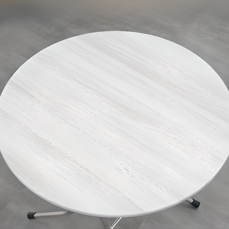 Art Deco Sepia/Natural Color/Cream Rounded Dining Table with Timber Top, Portable and Collapsible for 2 People - image 14