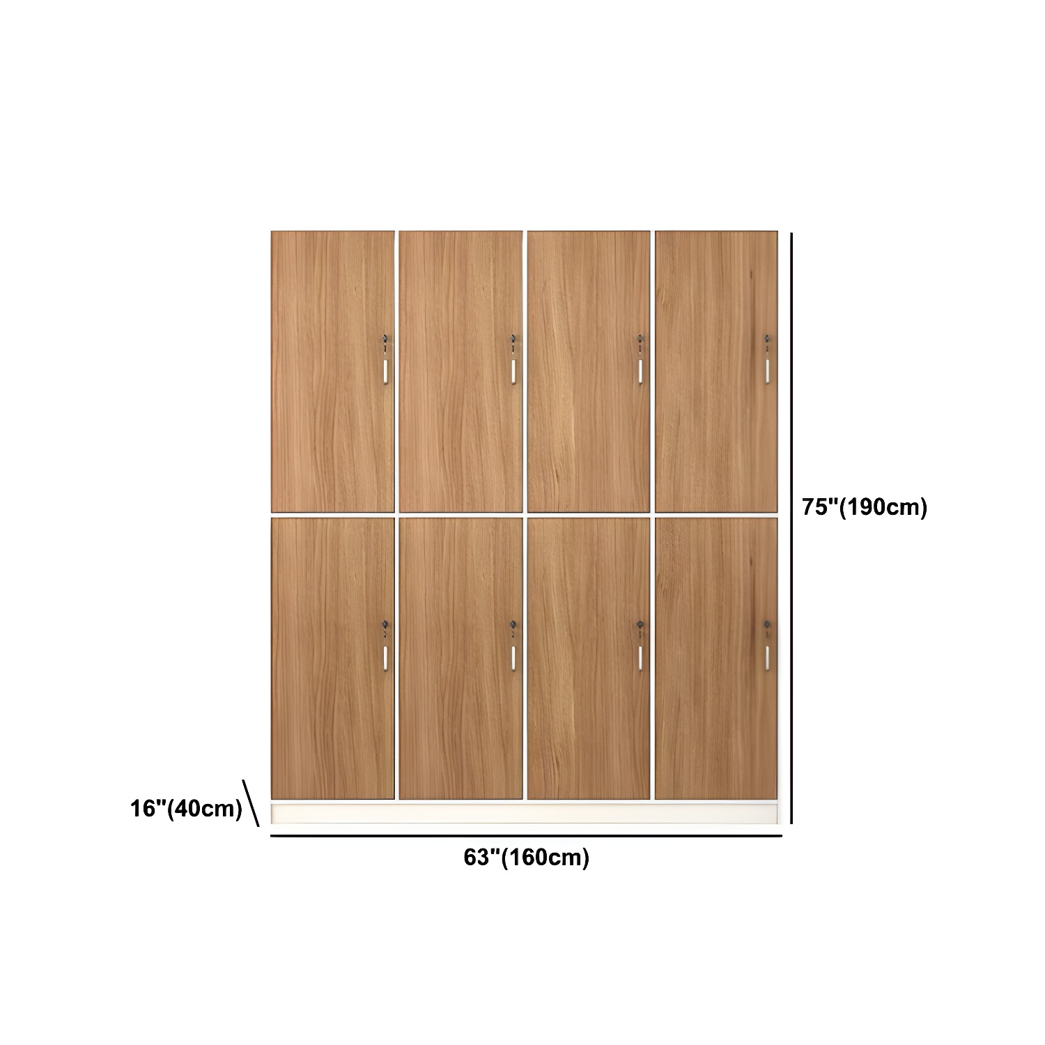 Natural Finish Indoor Cabinet Contemporary Storage Cabinet with Hinged Door - image 20