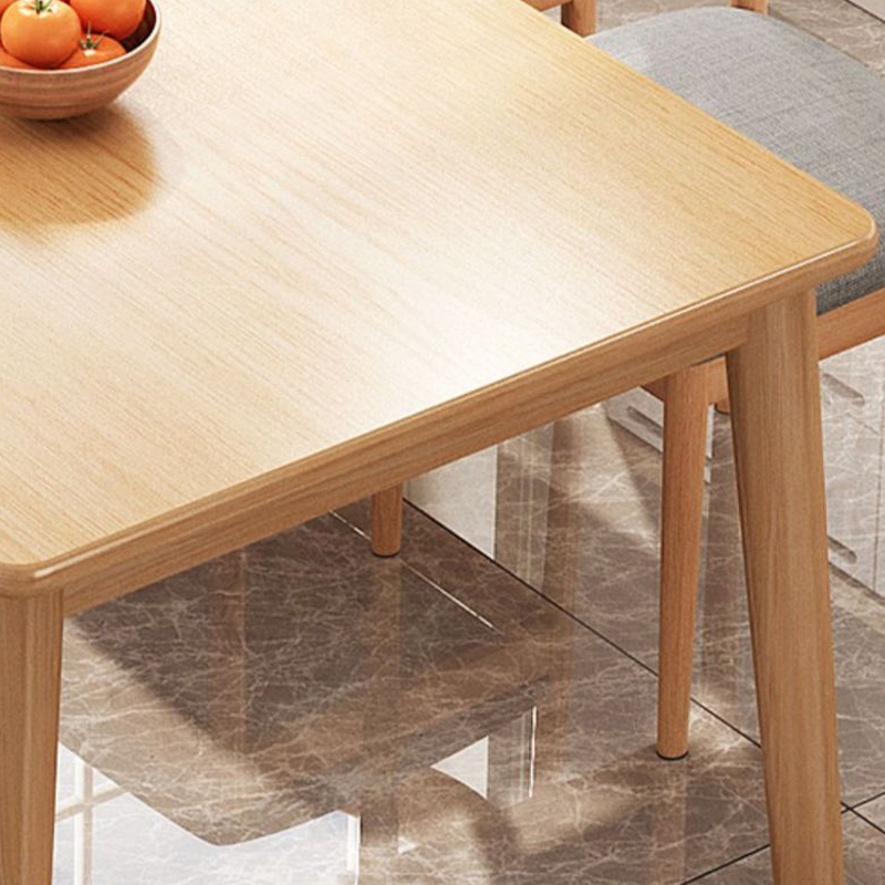 Dining Table Set with Rectangular Recycled Wood Top, 4 Legs, Fixed Table, Padded Chair with Back, Available in 5-piece/7 Piece Set/3 Pieces - image 9