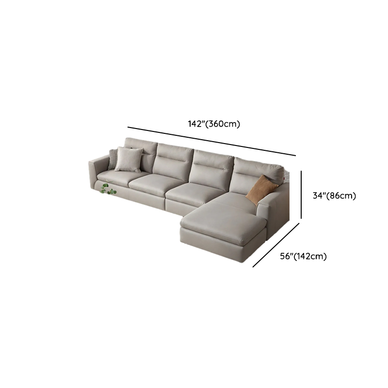 Straight/L-Shape Cotton Upholstered Sofa Couch/Sofa Chaise, Horizontal/Right Hand Facing Orientation - image 18