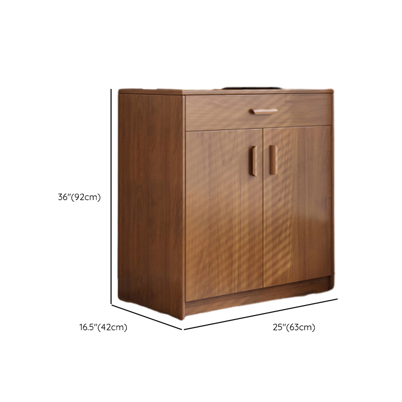 Modish Sideboard/Microwave Shelf Cabinet with Multiple Drawers, Narrow Size, 1 to 3 Shelves, Larder Storage, Timber Countertop, and Various Doors - image 12