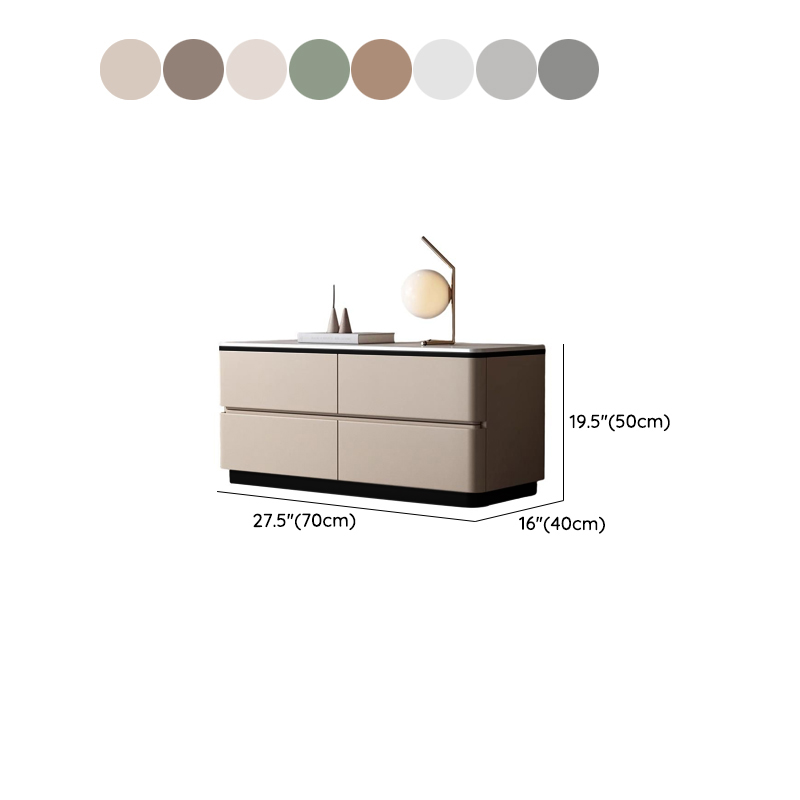 Modish Nightstand With Drawer Organization with 4 Drawers and Stone Tabletop - image 18