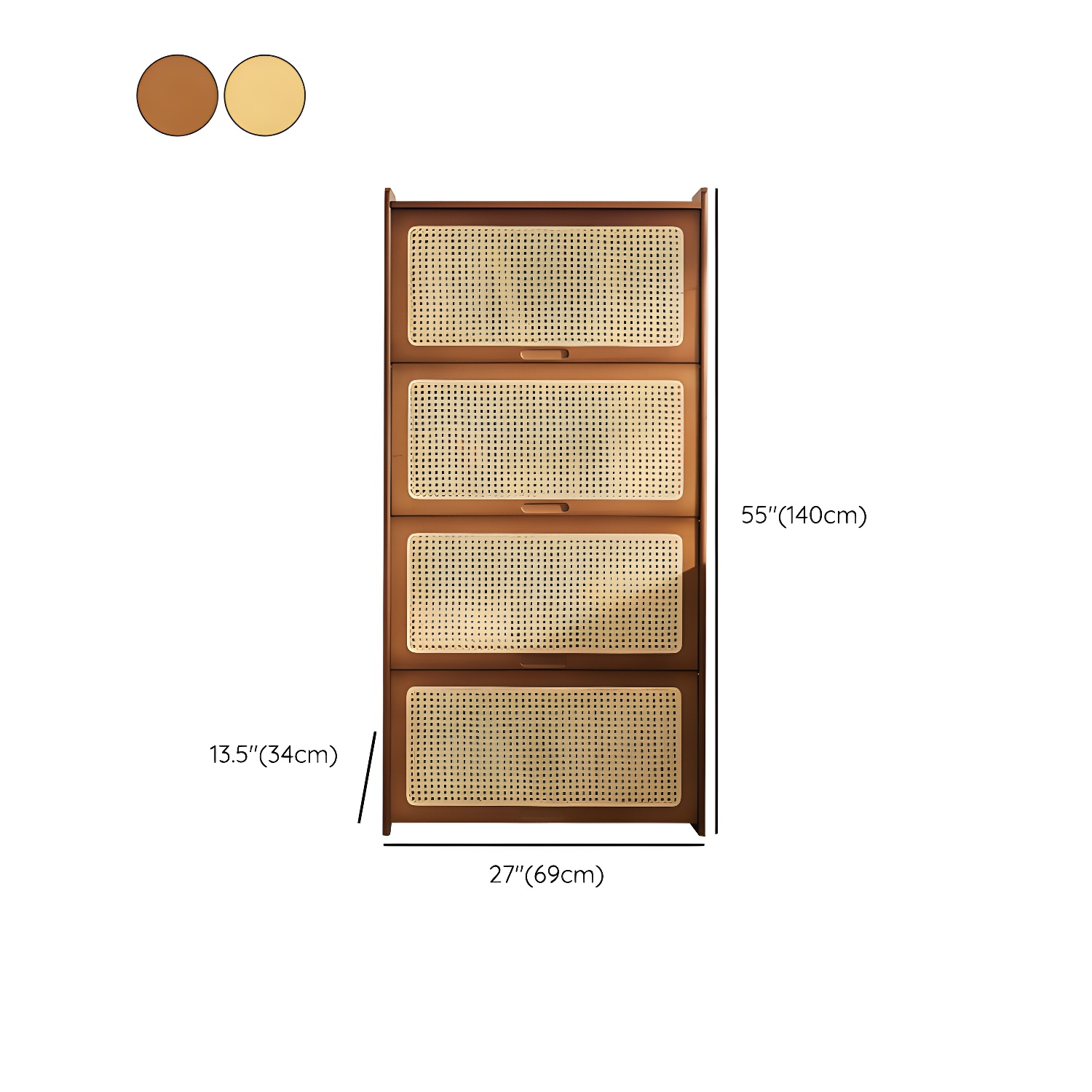 Minimalistic Solid Wood Accent Cabinet Rectangle Storage Cabinet - image 15