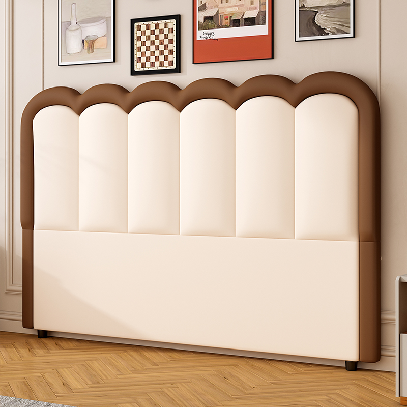 Modish Style Panel Headboard in Pine Wood with No Distressing for King/Queen/Full Bed, Featuring Sponge Upholstery Fill and Free-standing Standard Installation with Standard Height