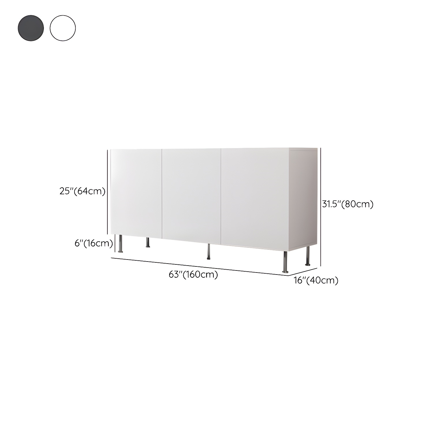 Adjustable Cabinets Sideboard Engineered Wood Sideboard for Living Room - image 16