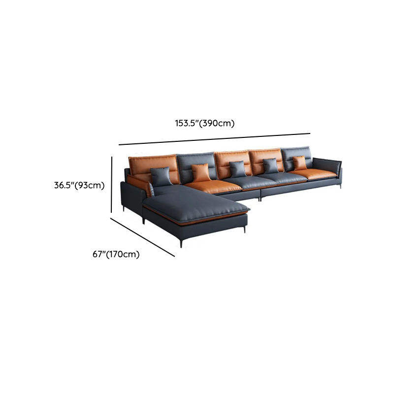 Casual Straight Stain Resistant Sofa in Dark Grey with Horizontal Orientation, Sponge Seat Fill, and Square Arm - image 12