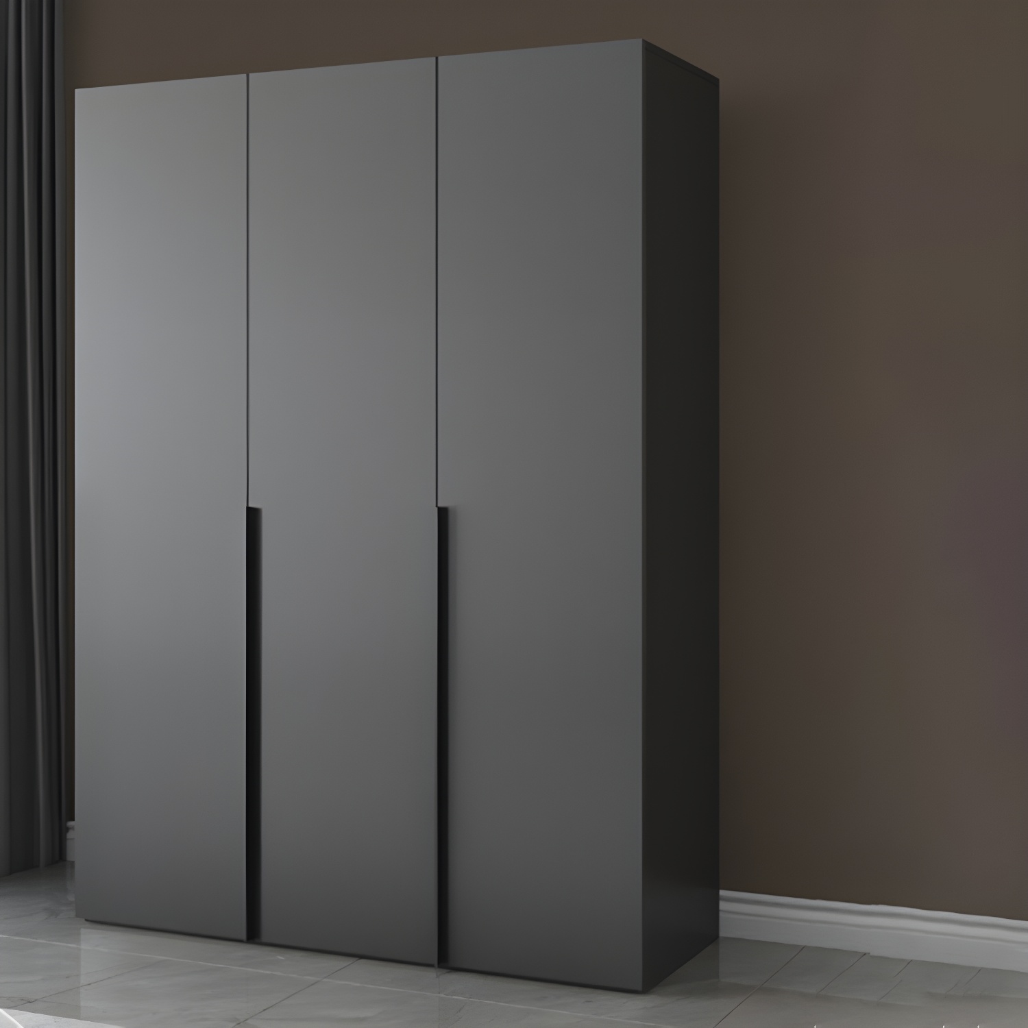 Modern Wooden Wardrobe Cabinet Bedroom Soft Close Doors Armoire - image 3