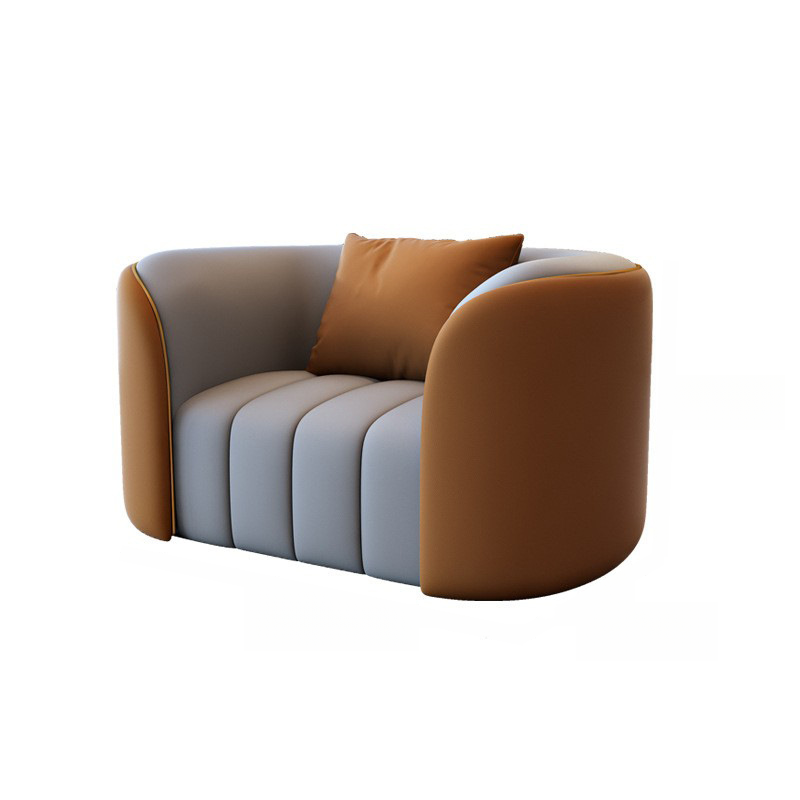 Trendy Grey/Ivory Solid Color 3-seater/for 2/1 Person Floor Sofa/Loveseat/Single Sofa with Tuxedo Arm for Sitting Room - image 3