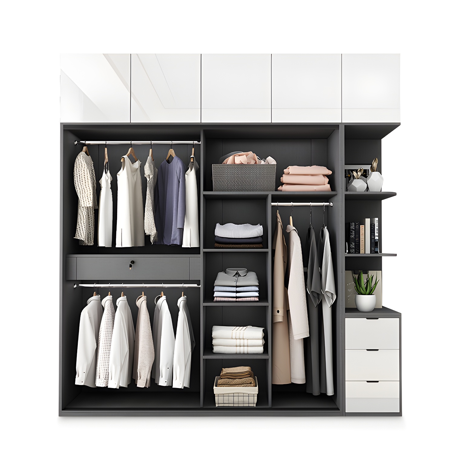 Mirrored Finish Cabinet with Glass Door Modern Interior Storage Cabinet without Lighting - image 7