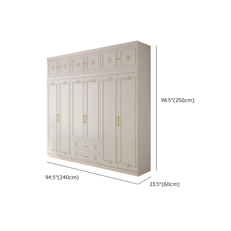 White Simple Timber Wardrobe Closet Soft Close Drawer Soft Close Door Interior Shelves - image 17