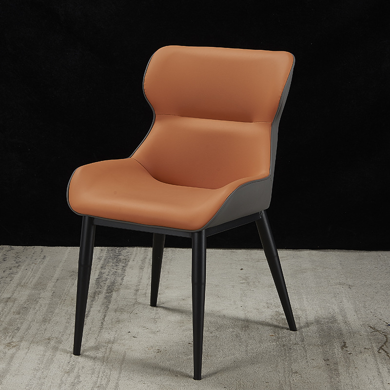 Modern Simple Style Upholstered Dining Chairs with Ergonomic Curved Backrest - image 6