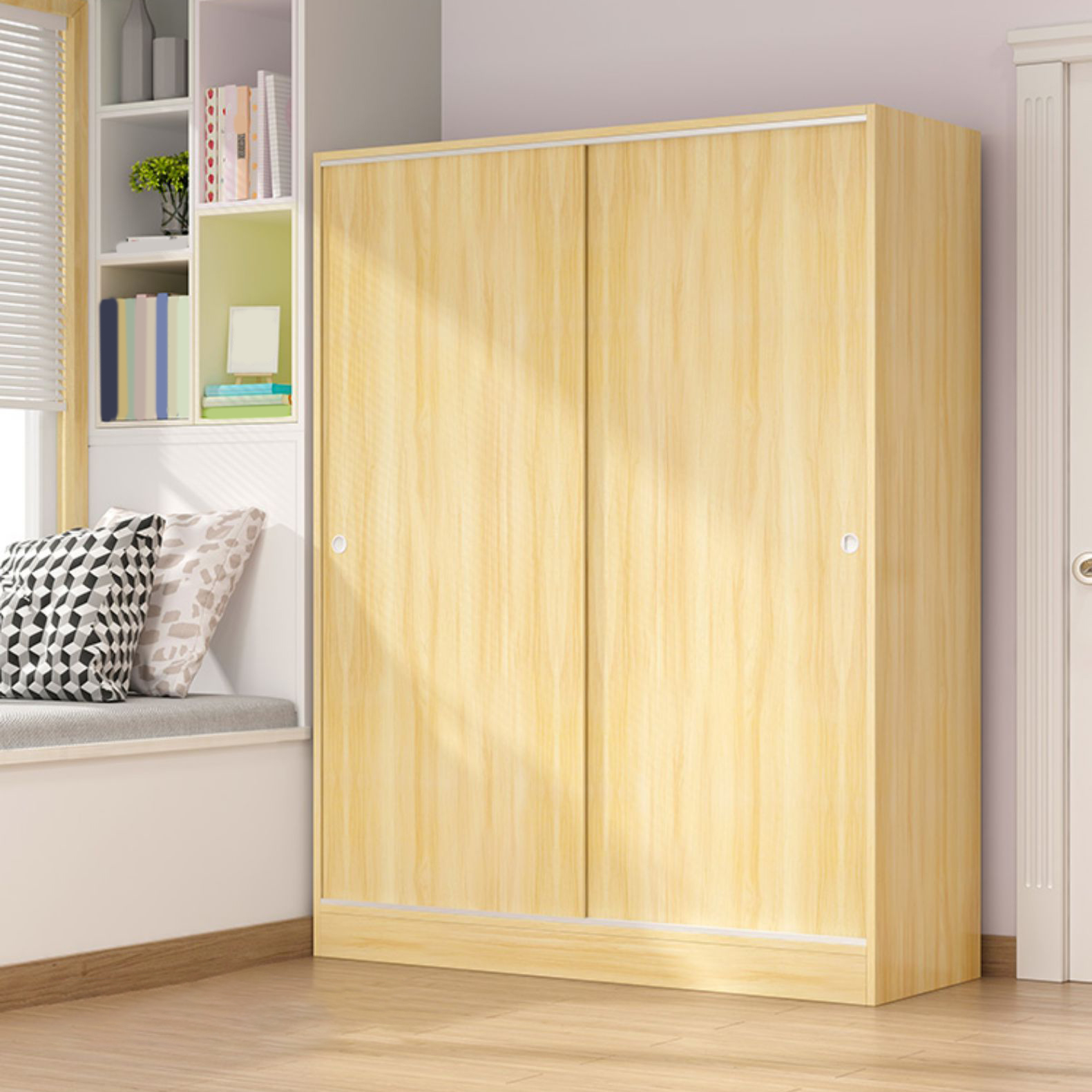 Contemporary Wardrobe Cabinet Sliding Storage Cabinet for Home - image 7