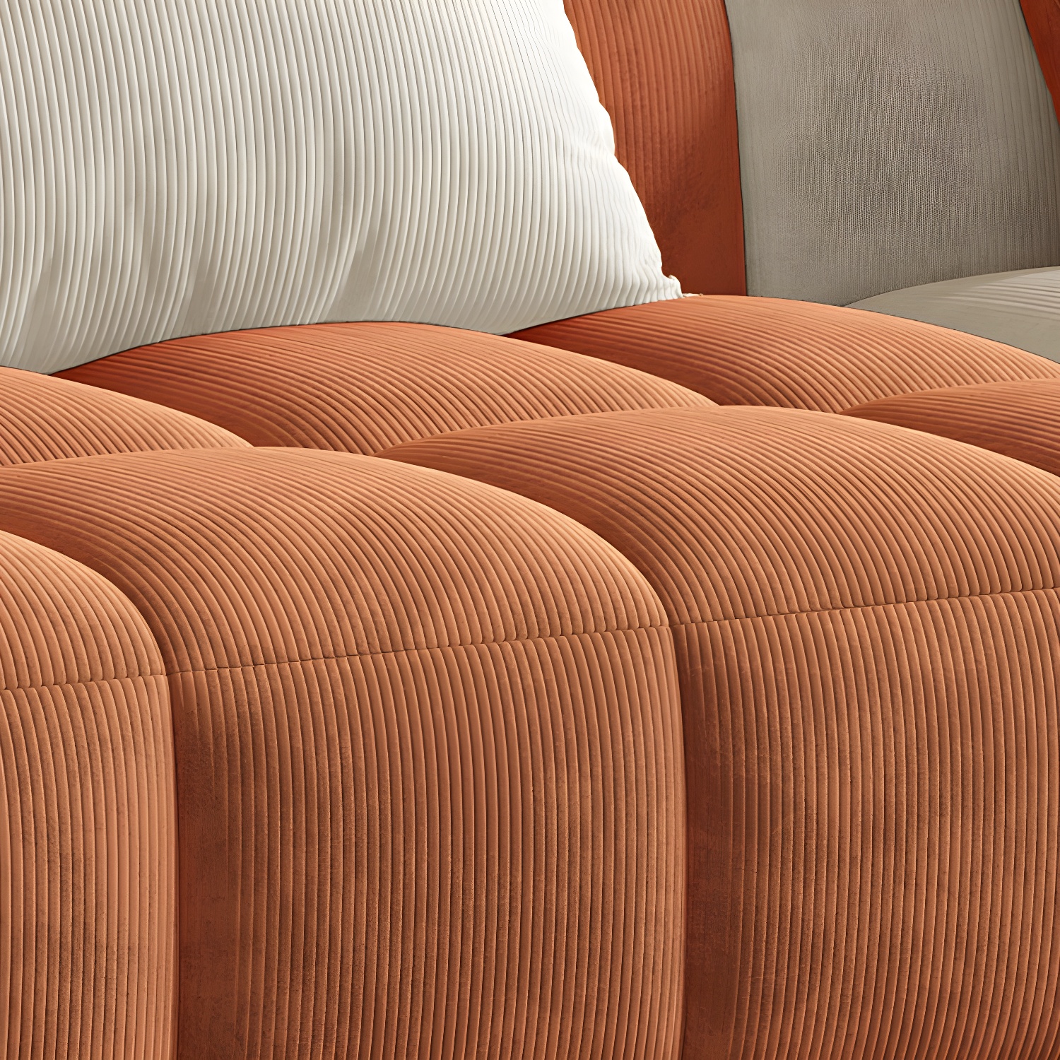 24.8" High Sofa with Tight Back Square Arm Corduroy for Apartment - image 16