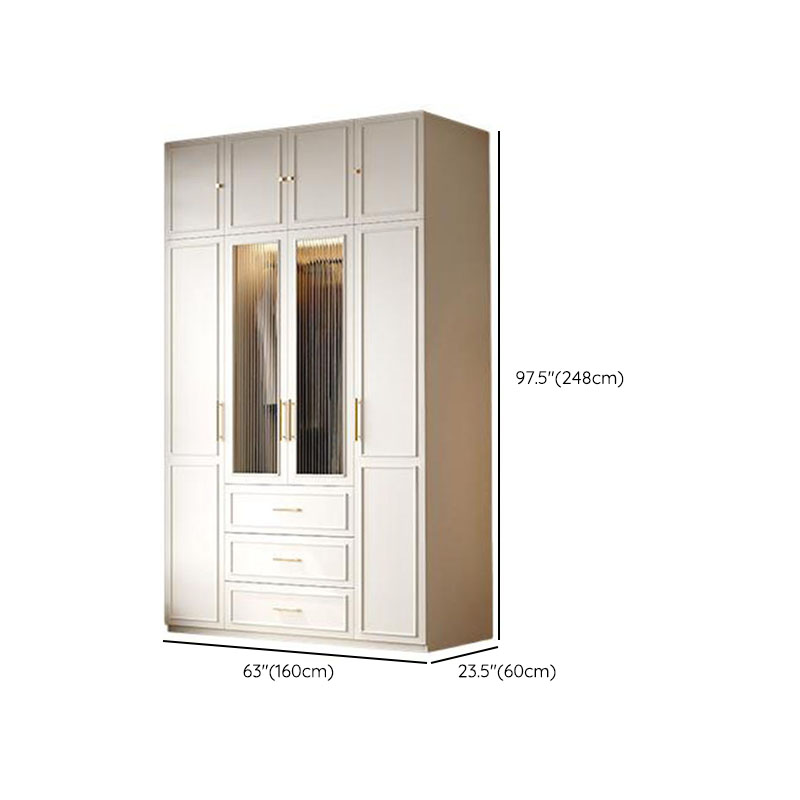Modern Manufactured Wood Standalone Almirah with Soft Close Drawer, Soft Close Door, Interior Shelves, and Hanging Rod - image 23