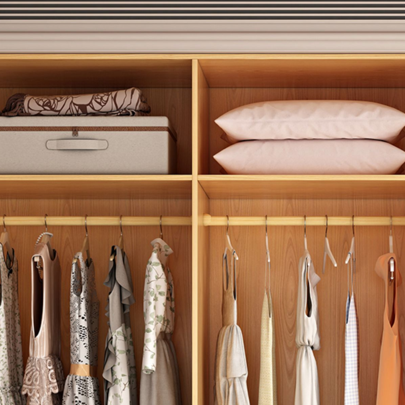 Natural Finish Unfixed Almirah Manufactured Wood Soft Close Drawer Soft Close Door Hinged - image 10
