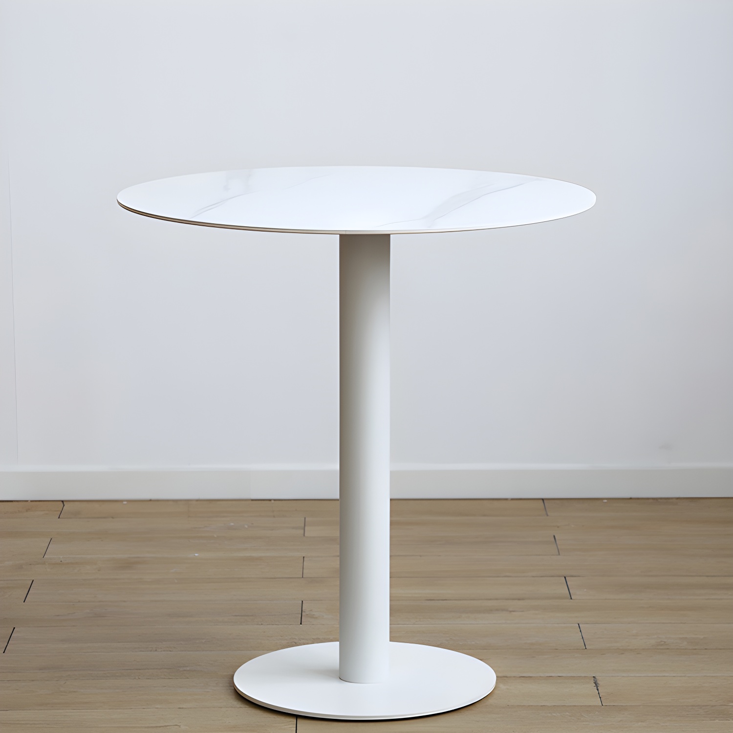 Round Pedestal Dinette Table Simplicity Style Dining Site Table for Home Use