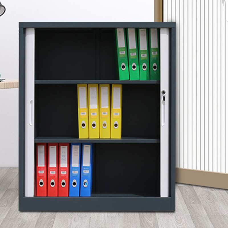 Steel Detached Rainproof Lockable Accent Cabinet with Sliding Door - image 8