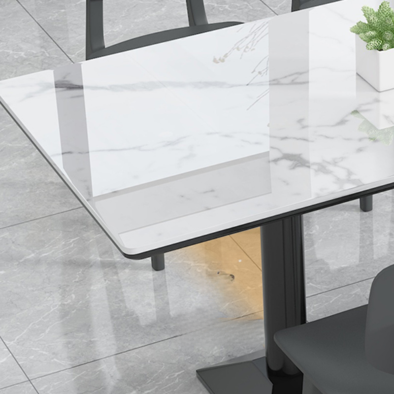 Minimalist/Luxurious Dining Table with Slate Stone Top, Fixed Table, Seats 4/2 - image 12