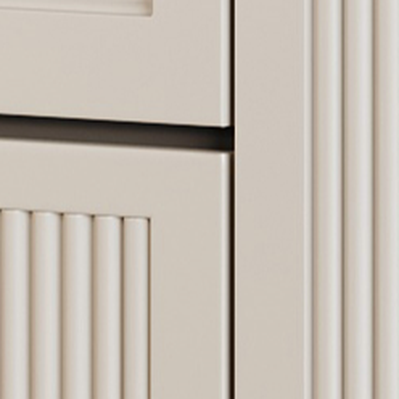 White Minimalist Manufactured Wood Independent Wardrobe Closet with Soft Close Drawer, Soft Close Door, and Interior Shelves - image 8