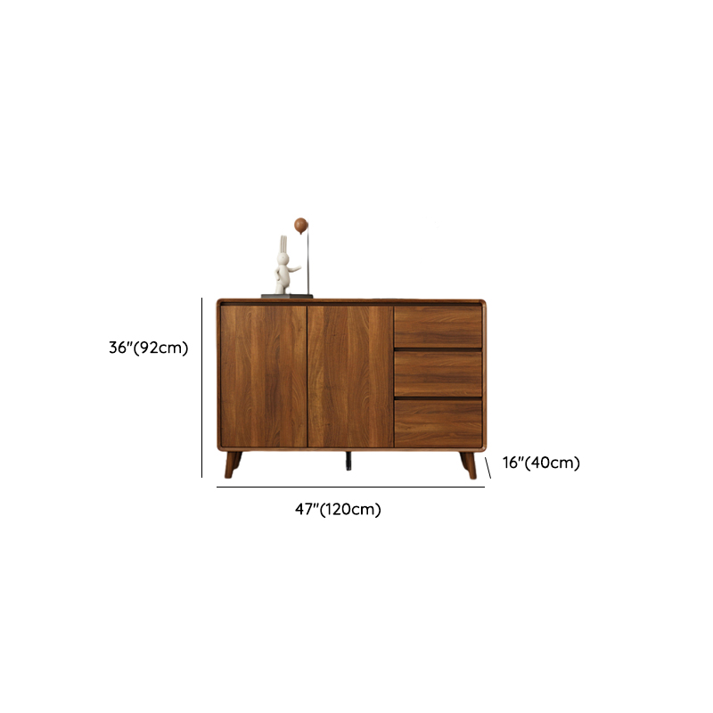 Ground Sideboard with 3 Drawers, Cupboard, Standard/Narrow Size, Timber Countertop, Adjustable Shelving, and 2 Doors/1 Door - image 18