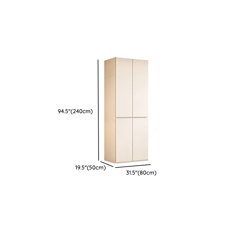 White Minimalist Wooden Independent Wardrobe Closet with 2 Drawers, Soft Close Door, and Interior Shelves - image 18